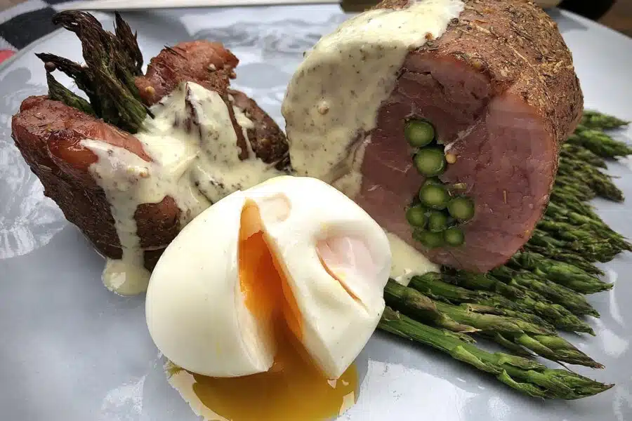 kamado big green egg recept Beenham eindproduct