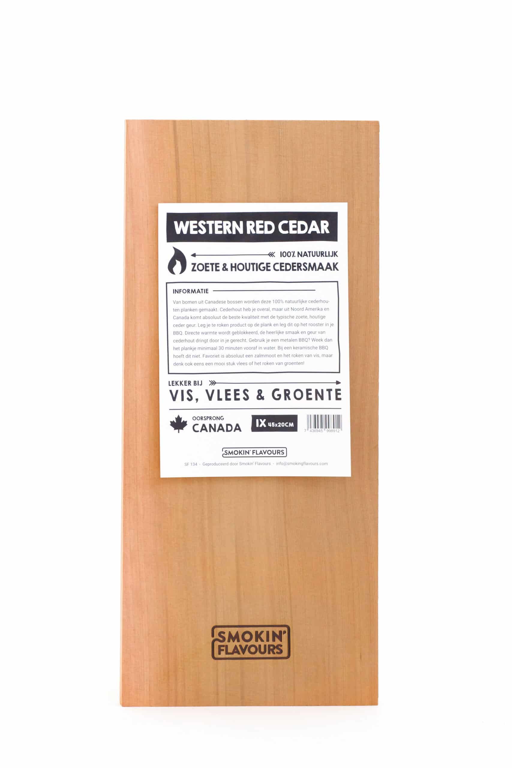 Smokin' Flavours Cederhouten rookplank 45x20cm