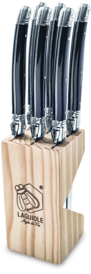 Style de Vie Laguiole Steakmessen Zwart