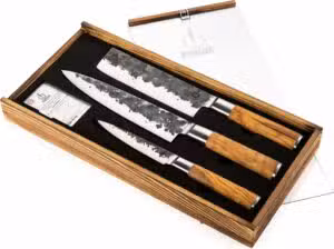 Olive Forged 3-delige messenset