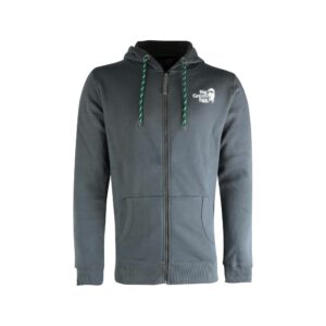 Hoodie donker grijs met rits – Big Green Egg