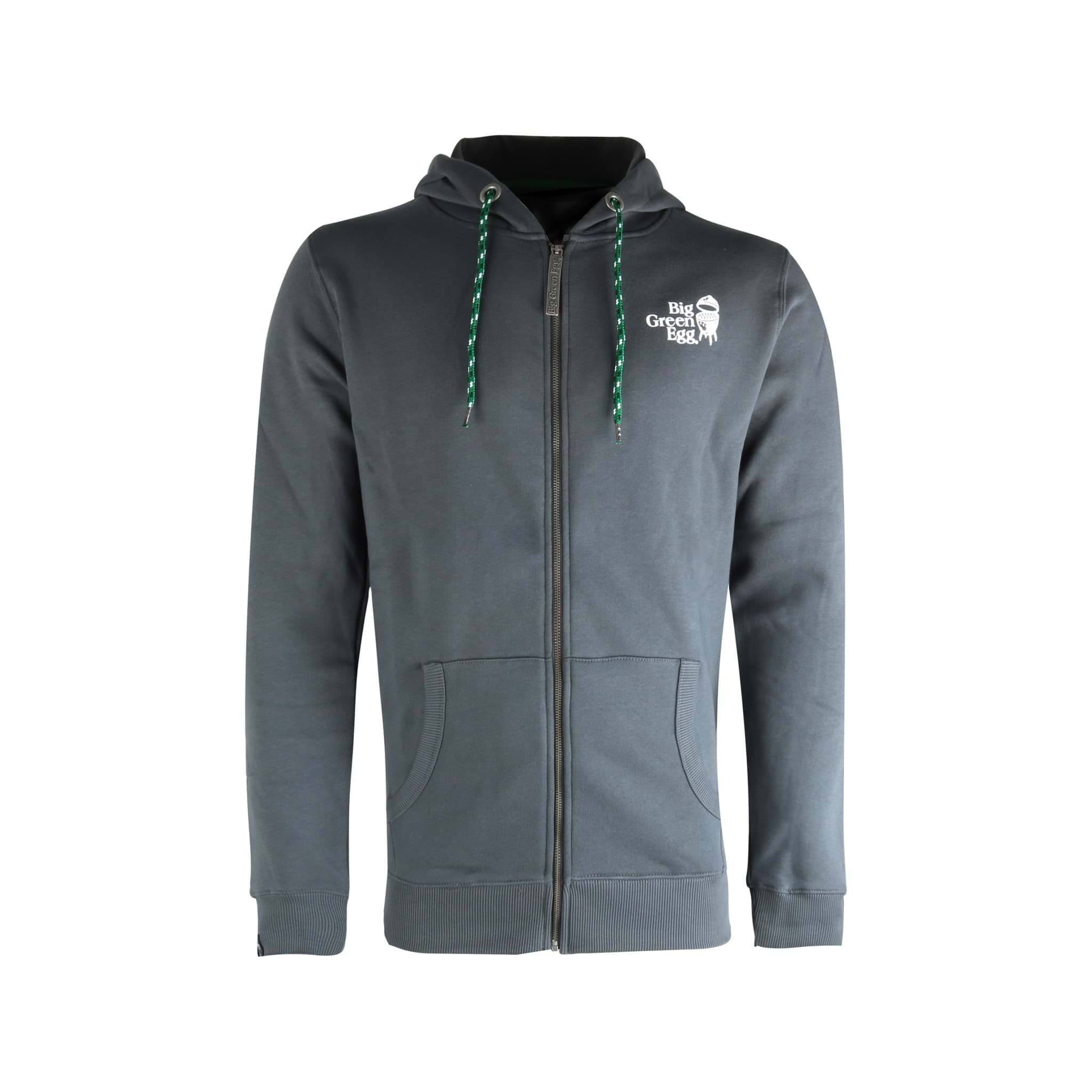 Green Egg Hoodie donker grijs met rits – Big S | S | Groen