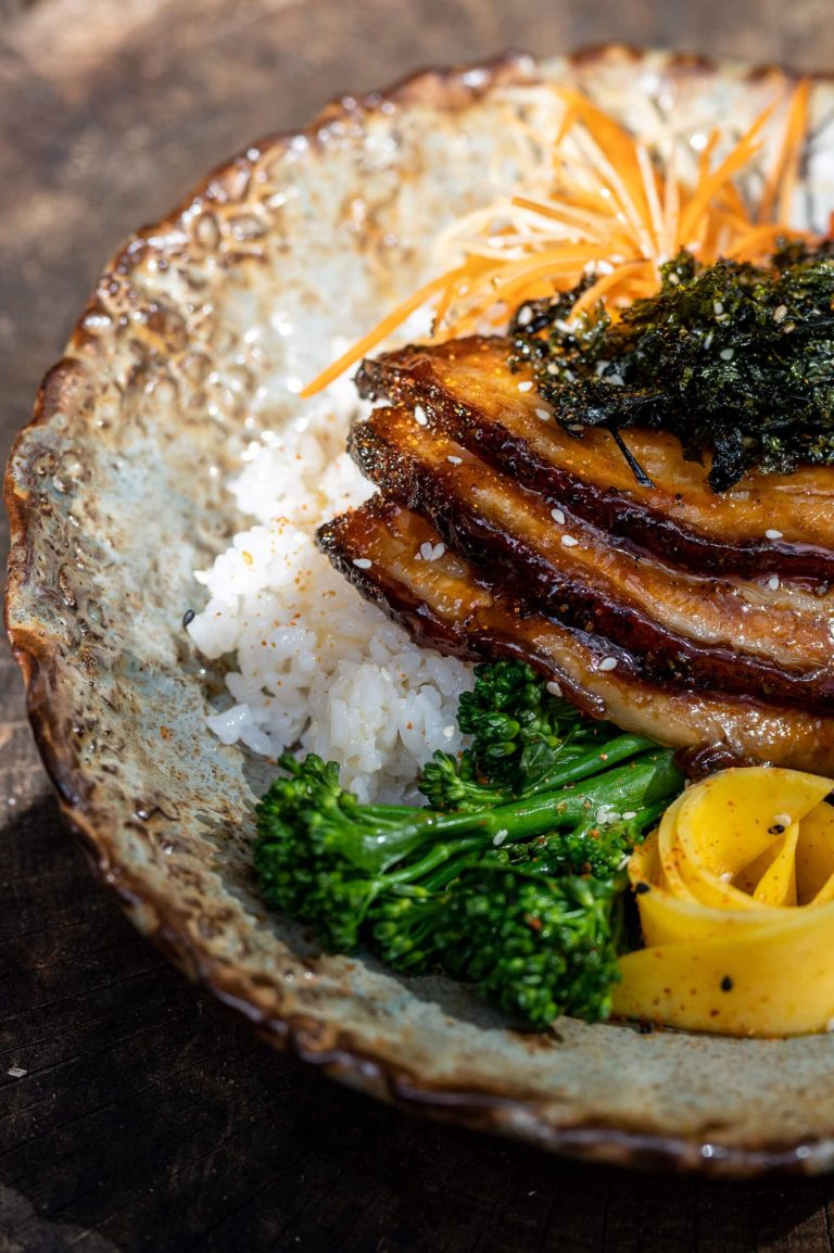 saus guru pitmaster kamado recept 57 scaled - Sushi bowl sticky buikspek, kimchi en sushi rijst