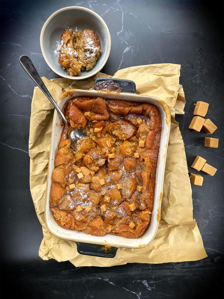 coffee donut pudding recept kamado bbq 03 scaled - Coffee donut pudding