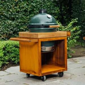 OFYR Kamado Table PRO Corten 65 + Big Green Egg large