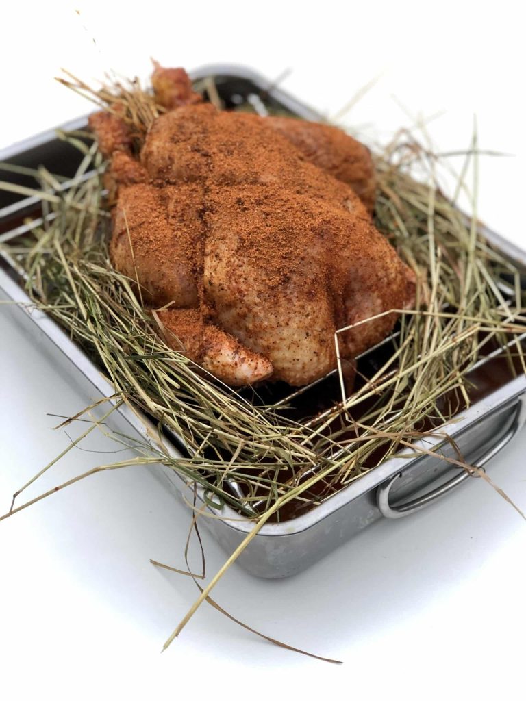 pulled chicken hooi big green egg kamado recept 04 scaled 1 scaled - Pulled chicken uit het hooi
