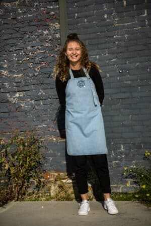 Witloft schort denim lichtblauw