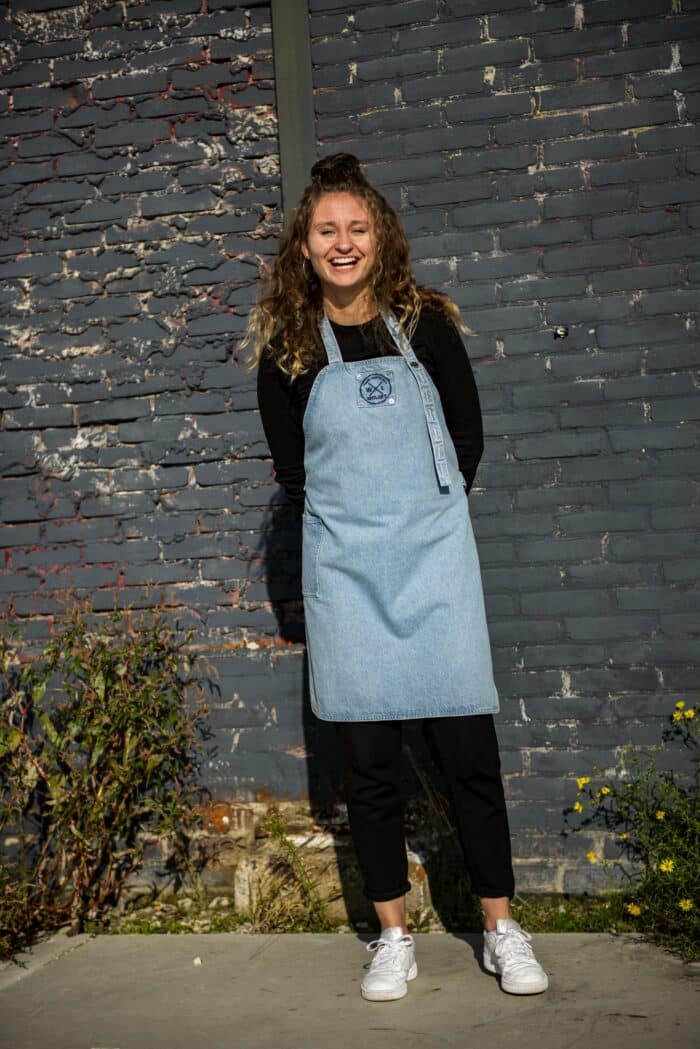 Witloft schort denim lichtblauw