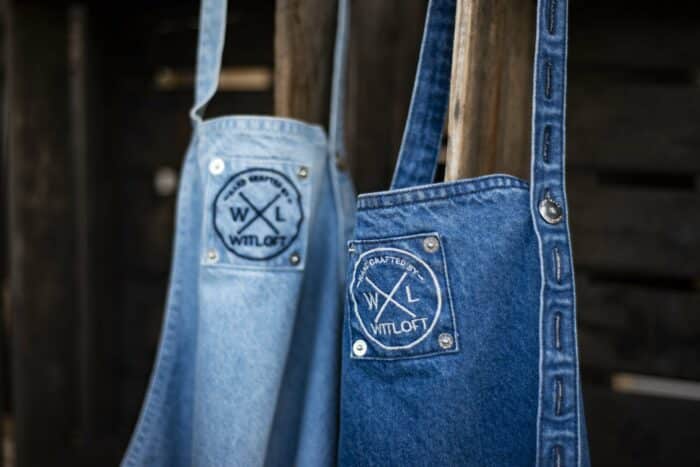 Witloft schort denim lichtblauw