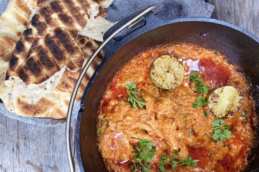 murgh makhani boter kip recept bbq kamado green egg