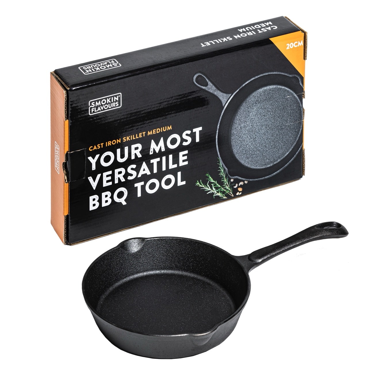 BBQExperience Smokin' Flavours Gietijzeren skillet pan 20 cm aanbieding