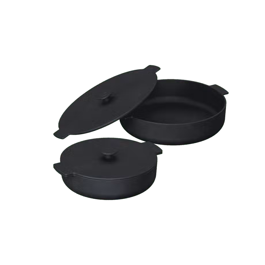 Ofyr Gietijzeren braadpannen set