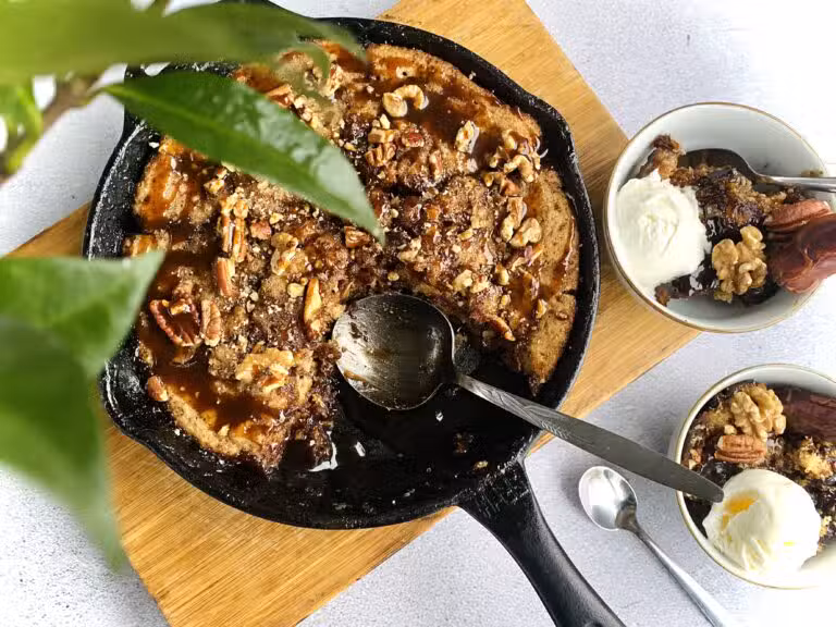 Dadel-Noten-pudding-recept-skillet-bbq-barbecue