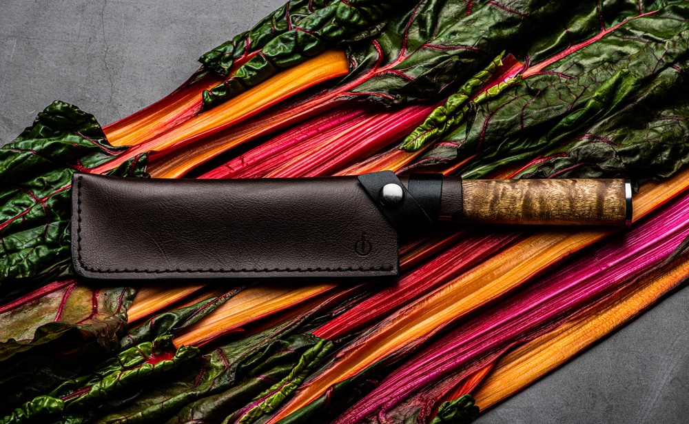 Forged Leather : leren hoes Hakbijl cleaver
