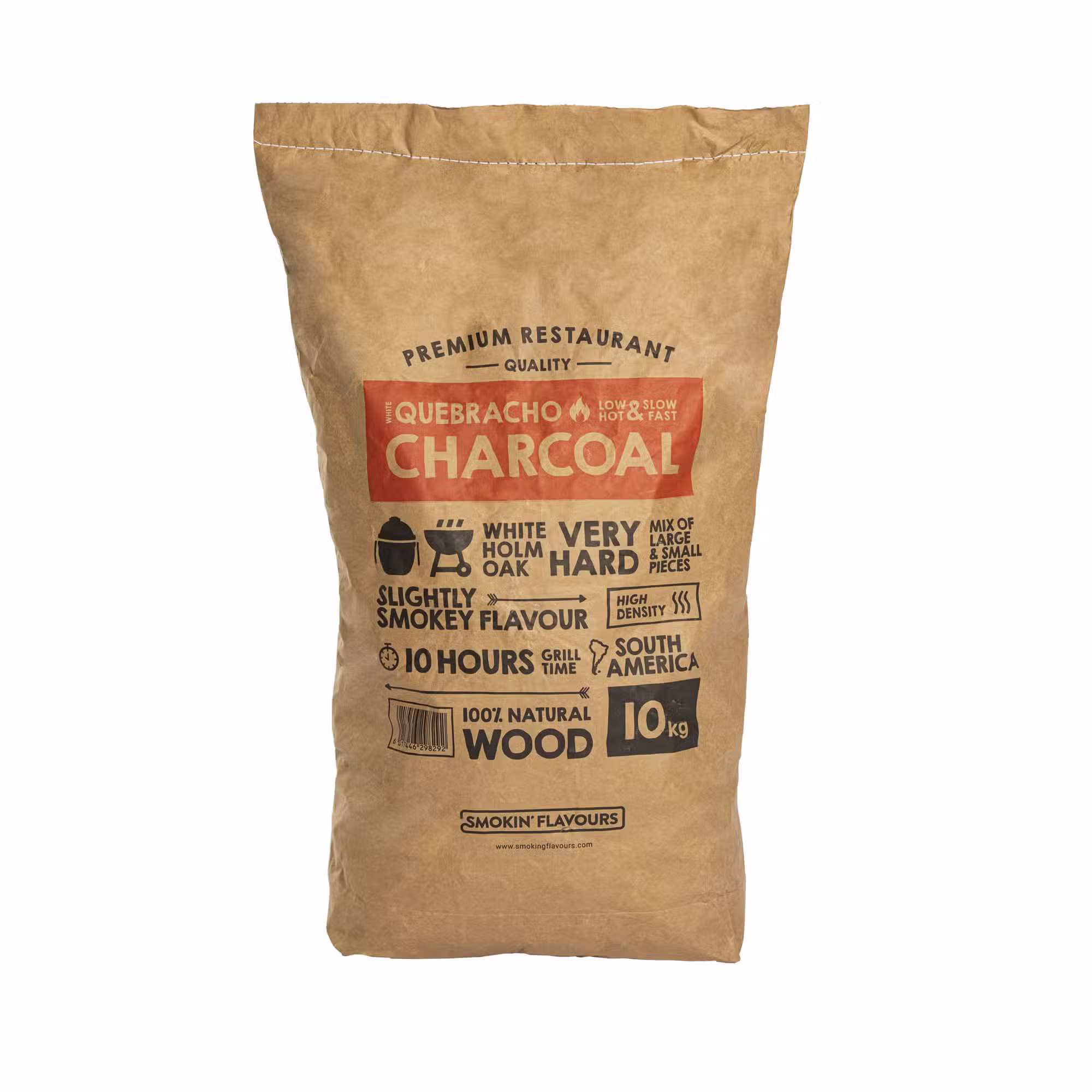 Smokin' Flavours Houtskool Quebracho 10KG Zuid Amerika