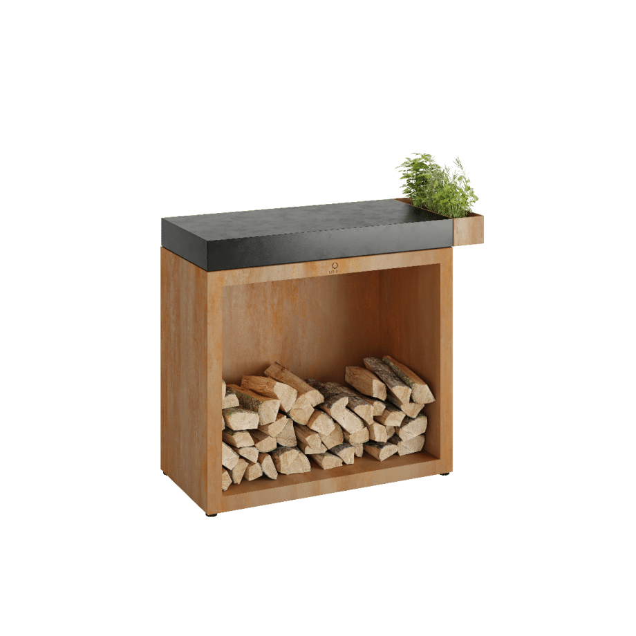 BBQExperience Ofyr Butcher Block Storage Corten 90 – Donker Keramiek | Grijs aanbieding
