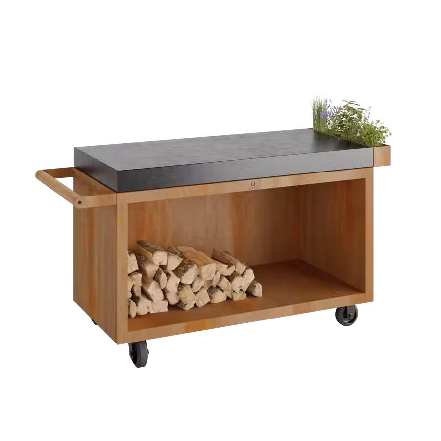 Ofyr 135 Mise en Place Table PRO Corten – Donker Keramiek | Grijs
