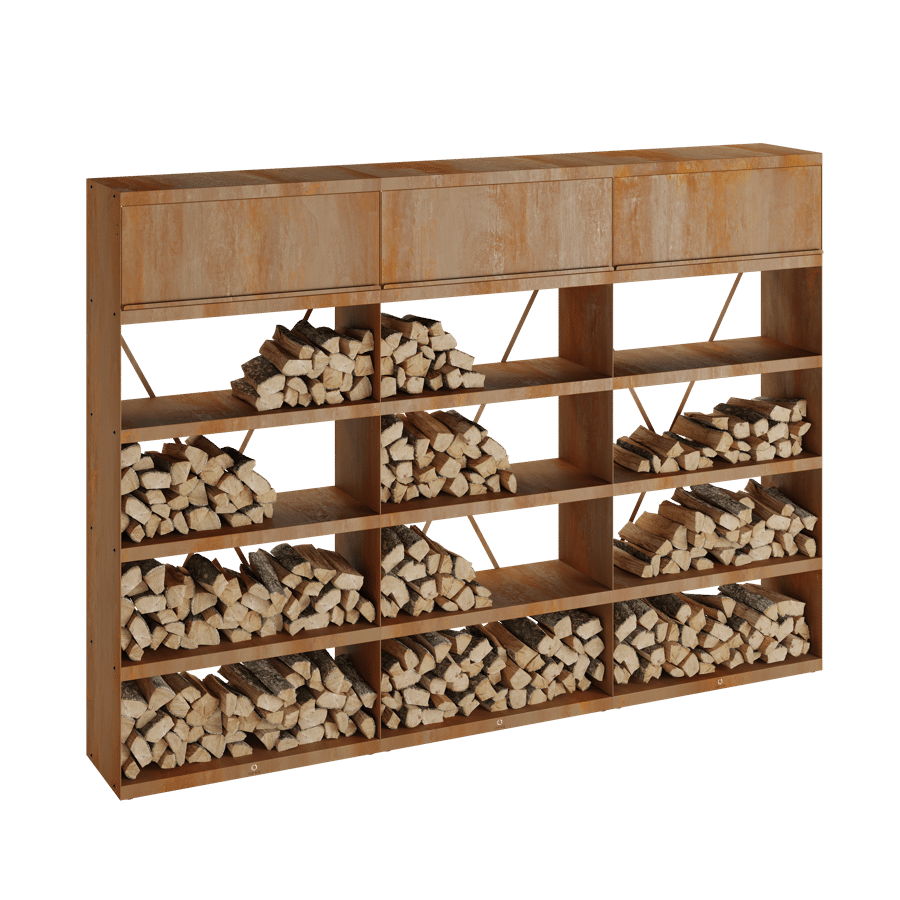 Ofyr Wood Storage 300 Corten