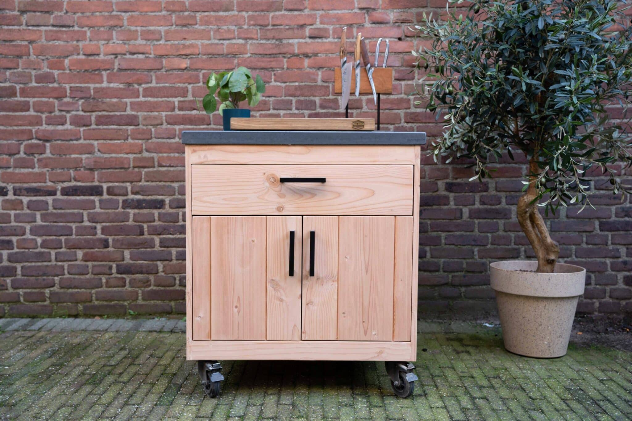 Mise en Place meubel Douglas / Beton BBQ Experience Center