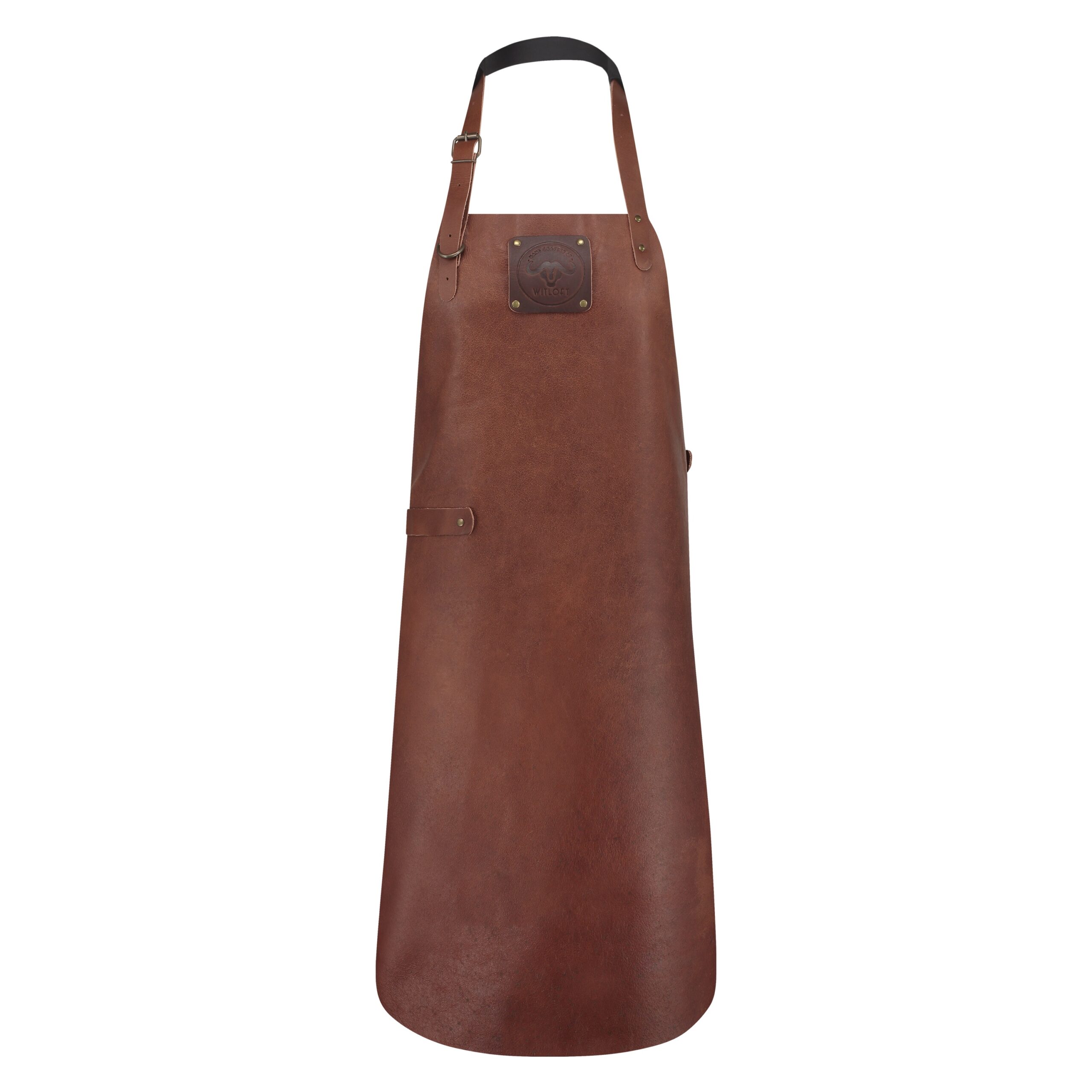 Witloft Leren buffalo schort | Cognac