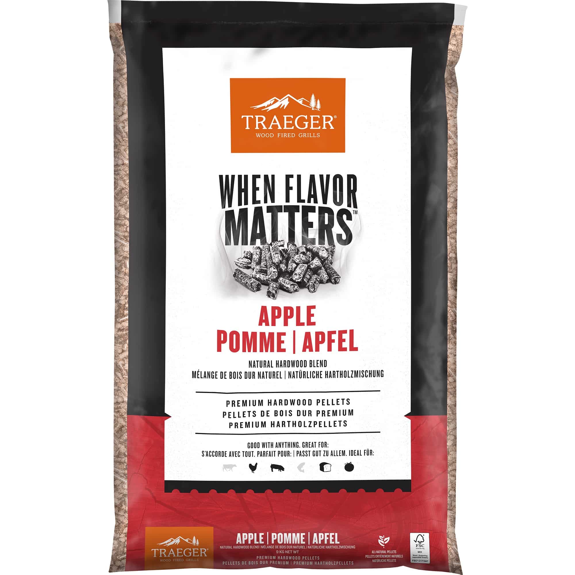 Traeger pellets appel 9KG
