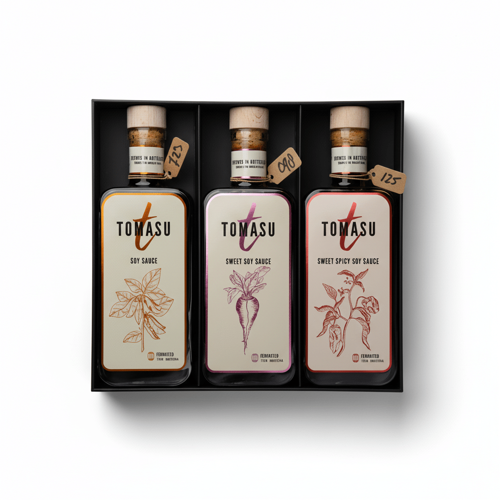 Tomasu sojasaus 3x100ml giftset