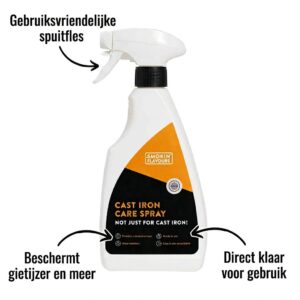 Cast Iron Care Spray Smokin' Flavours – Beschermt en onderhoudt gietijzer, Gebruiksvriendelijke sprayfles, Klaar voor direct gebruik