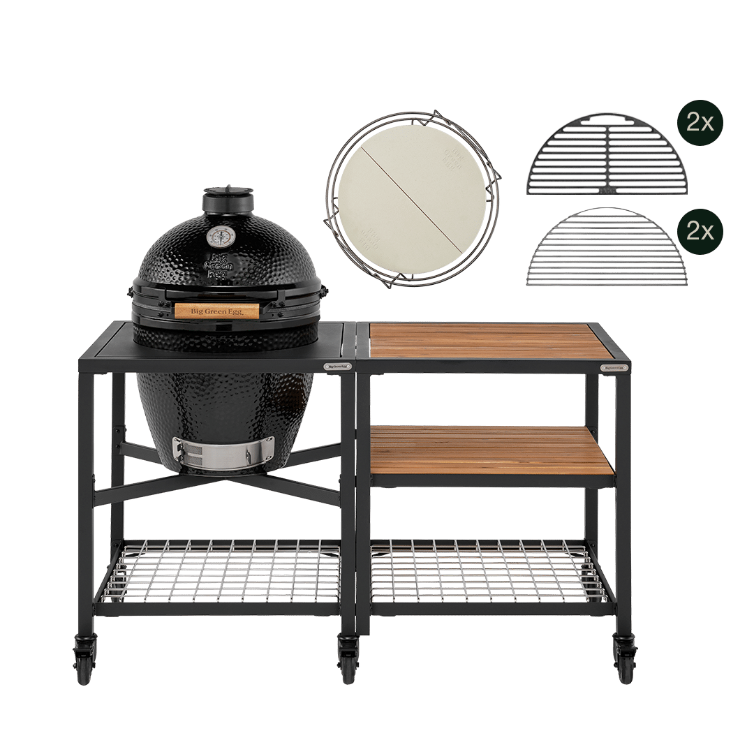 Green Egg Big The Onyx outdoor kitchen set | Groen
