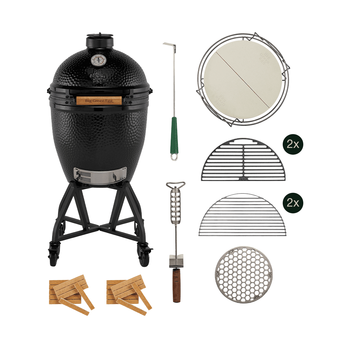 Green Egg Big The Onyx Essential Master Set | Zwart / subtiele groen glazuurlaag