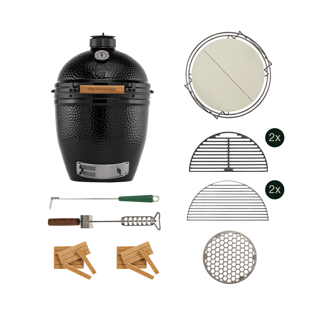 Green Egg Big The Onyx Essential Start Collection | Zwart / subtiele groen glazuurlaag