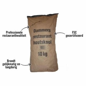 Houtskool Acacia 10KG Dammers - Professionele restaurantkwaliteit, FSC gecertificeerd, Brandt gelijkmatig en langdurig