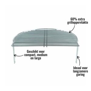 Grill Guru Elevator - 60% extra grilloppervlakte, Ideaal voor langzamere garing, Geschikt voor compact, medium en large