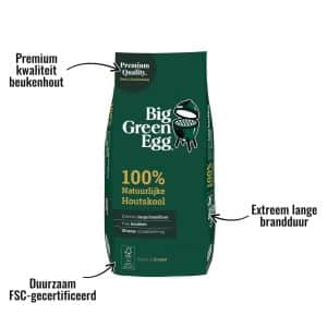 Houtskool Beuk 4,5kg Big Green Egg - Extreem lange brandduur, Duurzaam FSC-gecertificeerd, Premium kwaliteit beukenhout