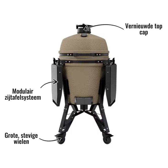 The Bastard PRO Large Compleet Desert Sand - Vernieuwde top cap, Modulair zijtafelsysteem, Grote, stevige wielen
