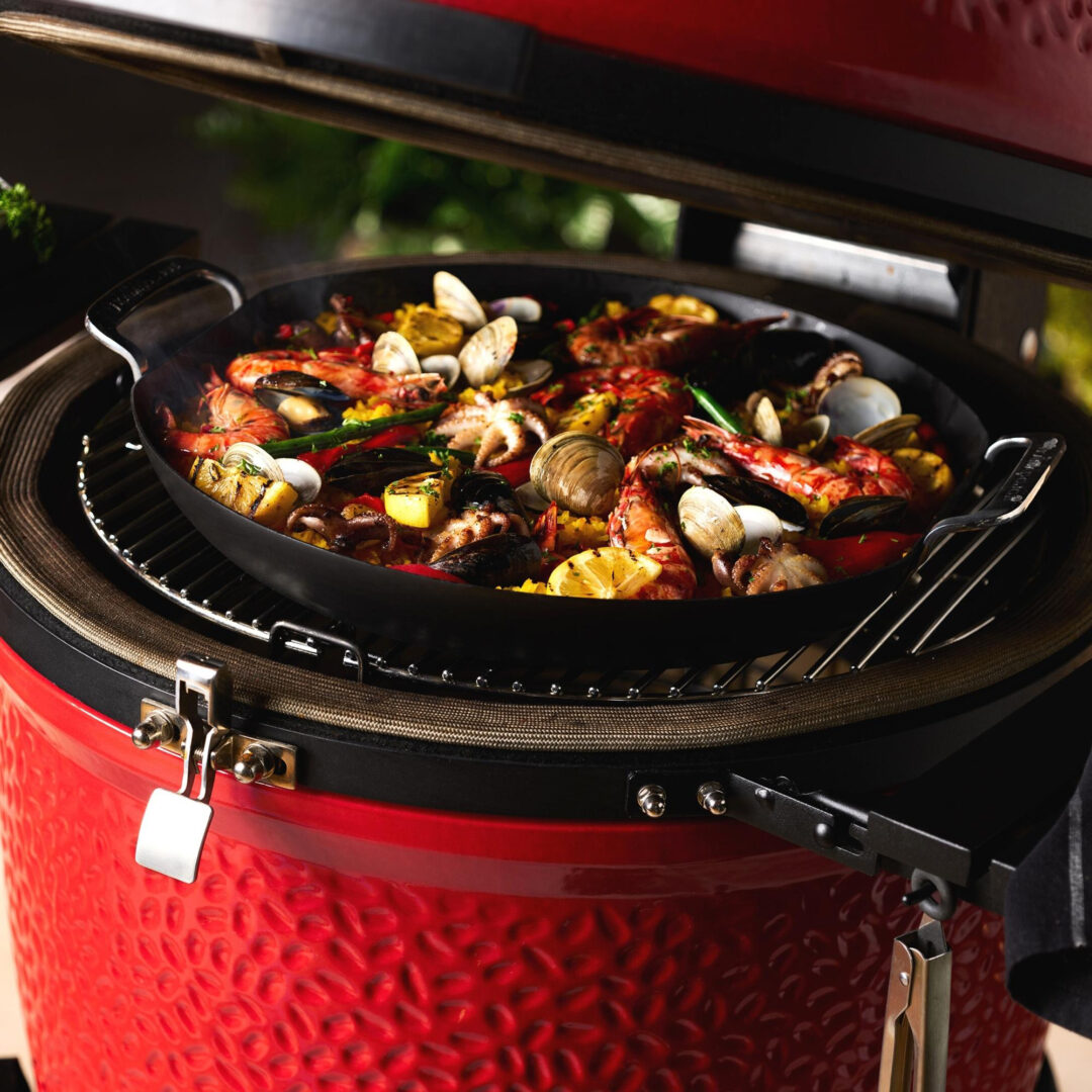 Karbon Steel paella pan Kamado Joe BBQ Experience Center