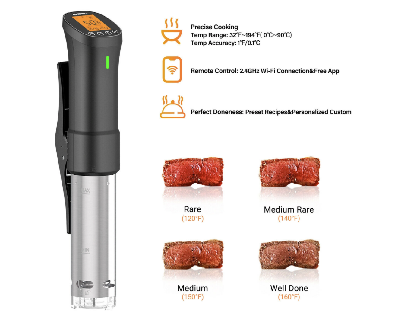 Sousvide Stick Cooker WiFi Inkbird BBQ Experience Center